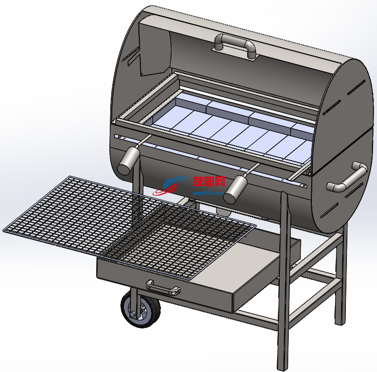 Barbecue户外烧烤架3D数模图纸 STEP格式  备注：此份资料不包含论文，只有三维图