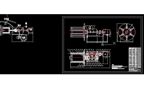 卧式离心铸造机的装配图  CAD图纸装配图一张