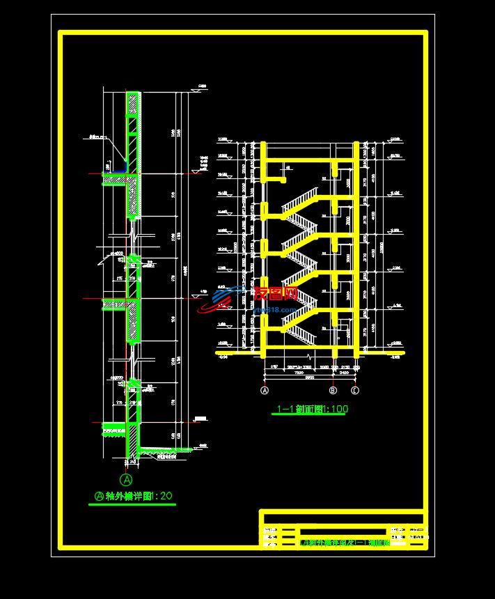 【5层】3675.1平方米中学教学楼毕业设计（结构计算书、工程量计算、施组、部分CAD图、施工进度表）.7z