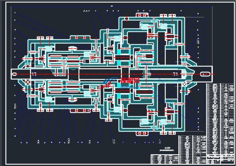 汽车自动变速器三行星排传动系统设计(论文+CAD图纸）