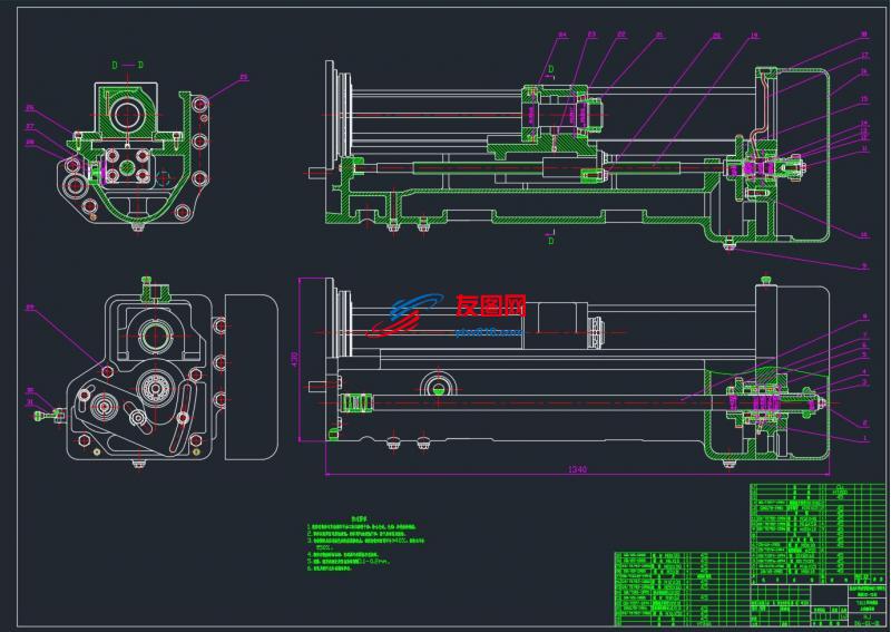 T611镗床主轴箱传动设计及尾柱设计(论文+DWG图纸).rar
