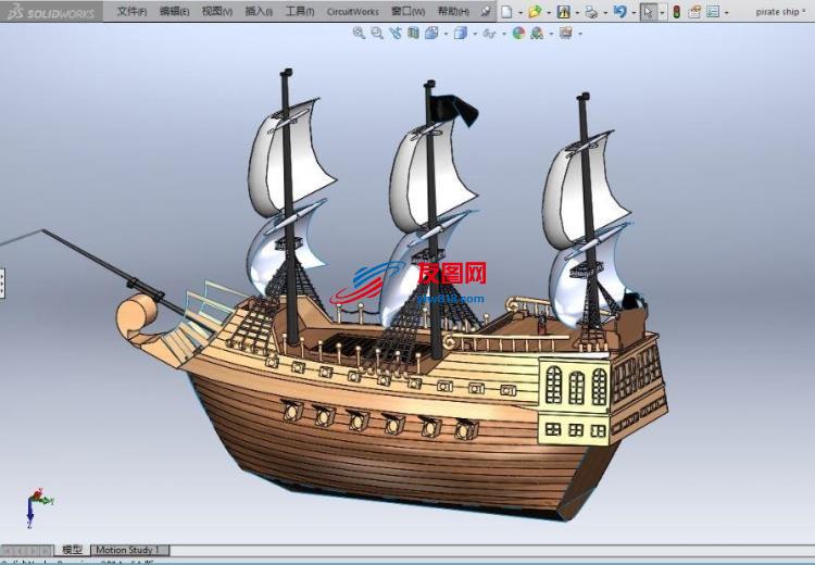 海盗船3D图纸.zip