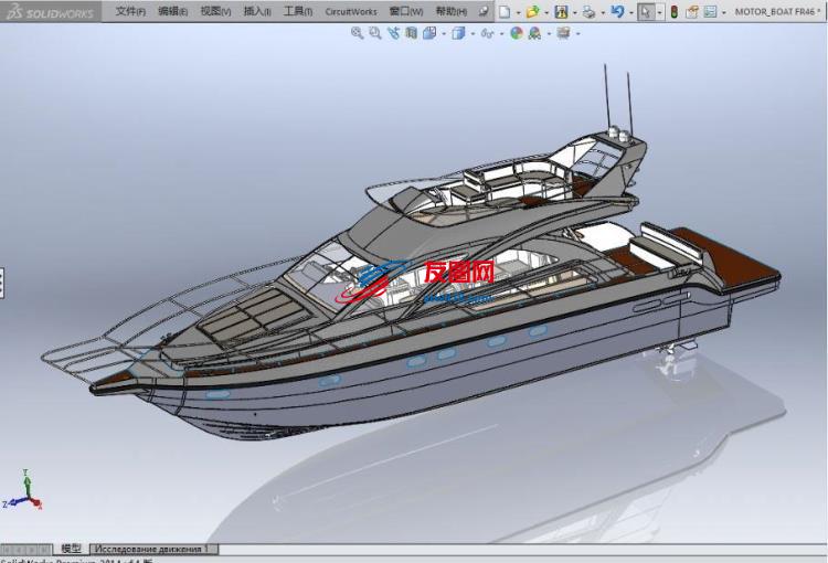 小型双层游艇3D图纸.zip