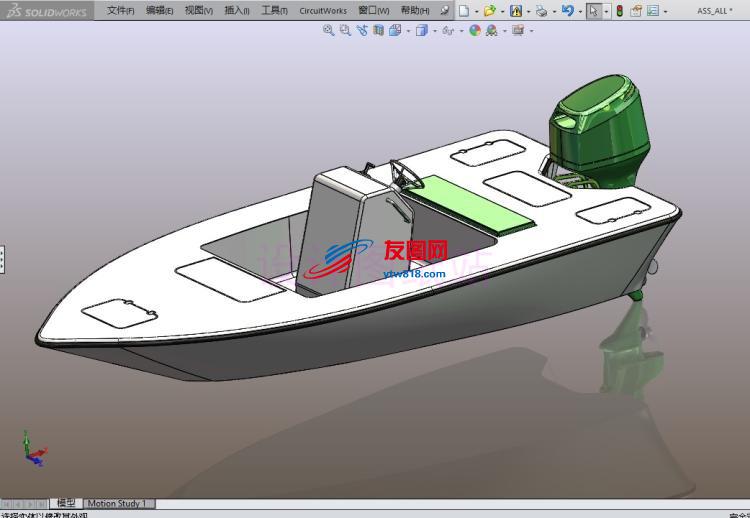 RIB高速快艇3D图纸 Rhino设计 船舰三维建模.zip