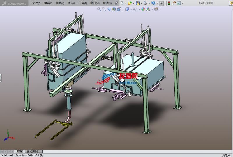 提升翻转机械手3D图纸SolidWorks格式源文件+STEP.rar