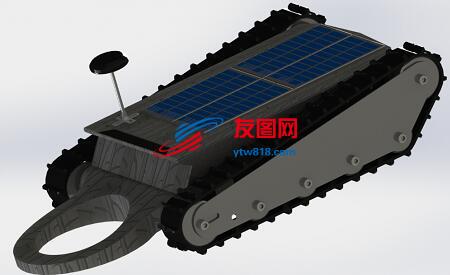 扫雷机器人履带车结构3D图纸 STEP格式——(7.63MB)