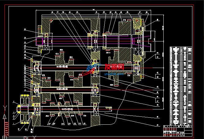 X6132型万能卧式升降台铣床主轴变速系统装配图CAD图纸和说明书
