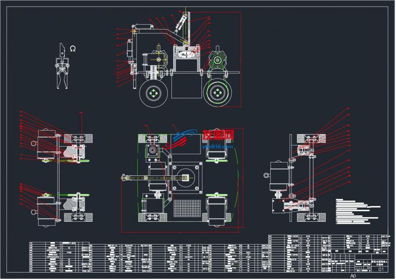 移动机器人总装图(CAD)