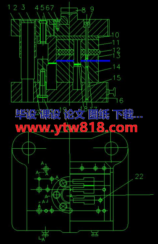 22型车门垫板冲裁模设计【说明书+CAD图纸】