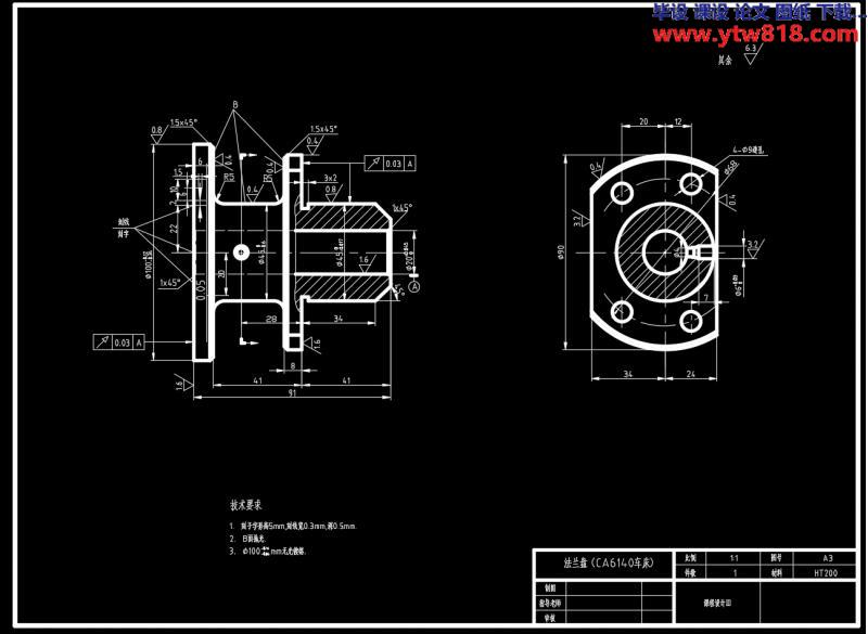 CA6140车床法兰盘加工工艺、设计钻4×φ9mm孔的钻床夹具完整版CAD图纸（说明书+CAD图纸+工艺卡）