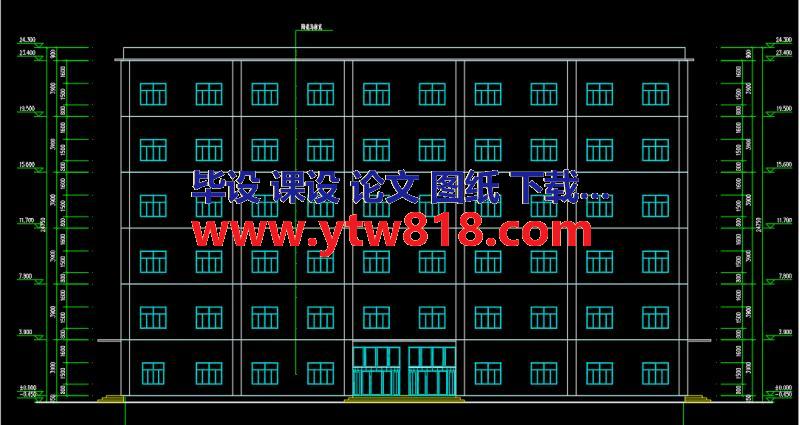 江西某宾馆某框架结构全套设计(含计算书、建筑图，结构图) 建筑面积约3700平方米