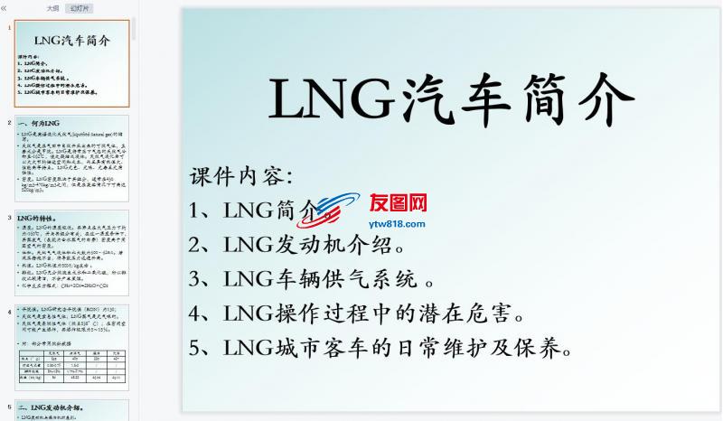 天然气(LNG)汽车简介（68页PPT）