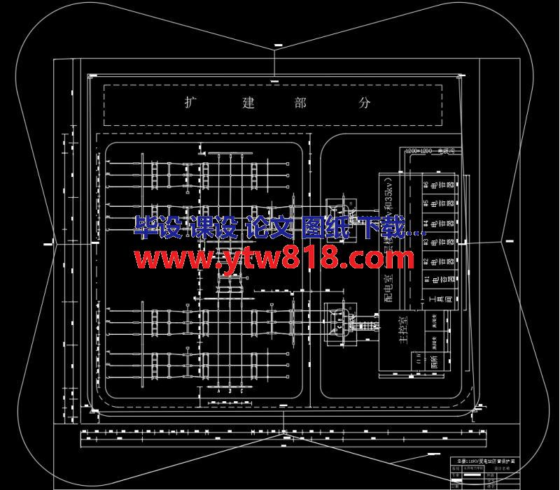 110kv变电站防雷设计图 CAD