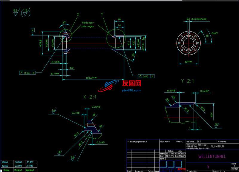 模型航空喷气发动机CAD全套图纸