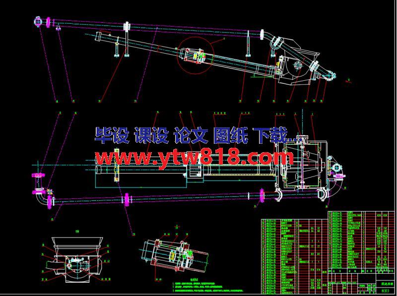 泵送系统CAD图纸  一张装配图