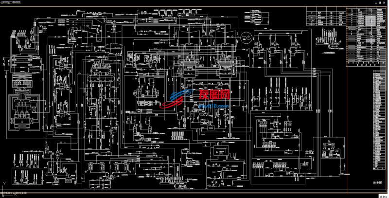 600MW火力发电厂系统图（CAD)