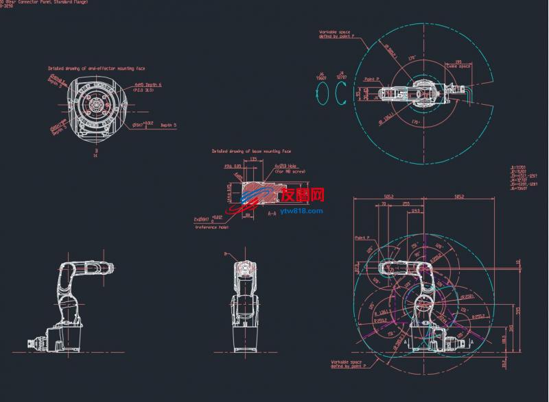电装新型垂直多关节机器人（CAD）
