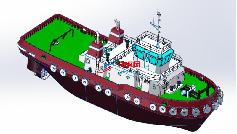 2x2400海上捕鱼船模型