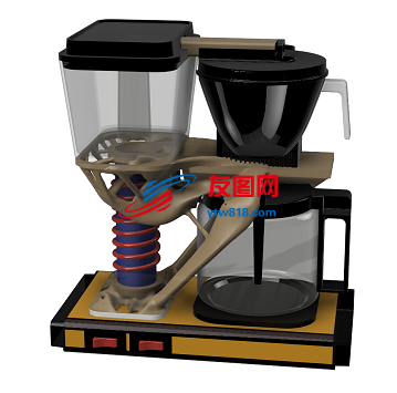咖啡机外形3D图纸 STEP格式