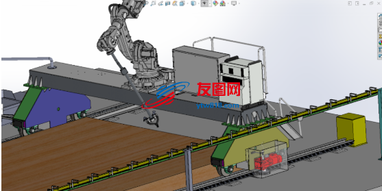 机器人自动化喷涂系统3D模型图纸 Solidworks设计