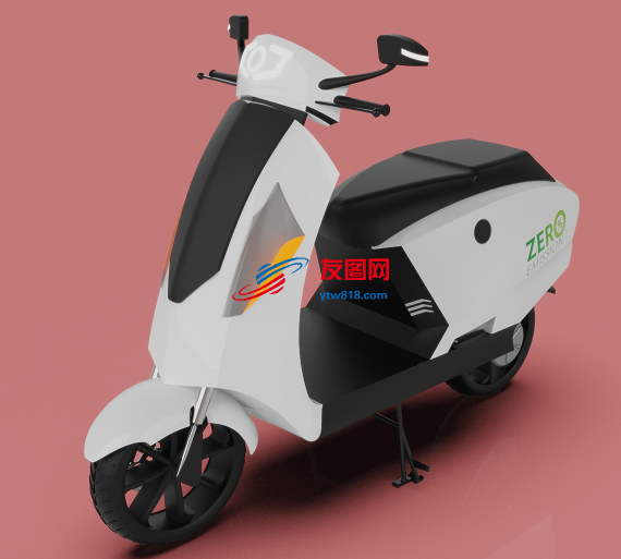Hydrogen Scooter氢源电动摩托车3D数模图纸 STEP IGS格式