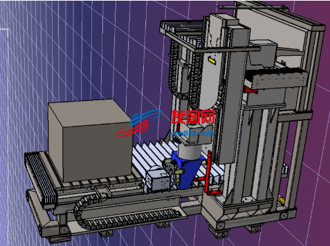 5轴雷射机台3D数模图纸 STP格式