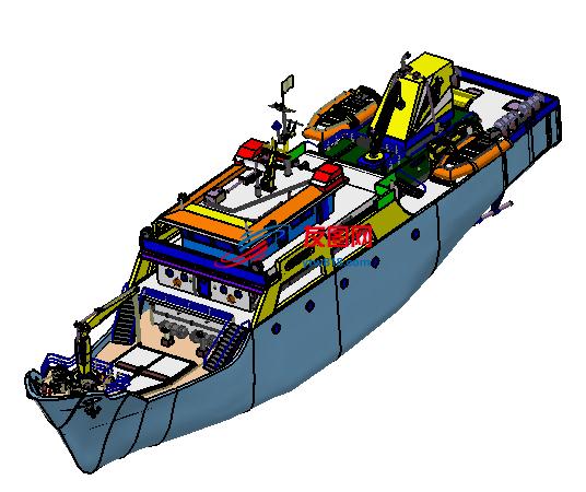 远洋打捞船CATIA模型