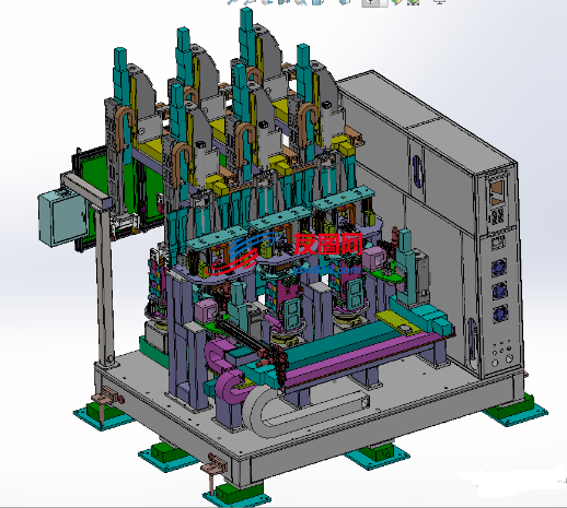 大号锂电池全自动焊接机3D数模图纸 Solidworks设计