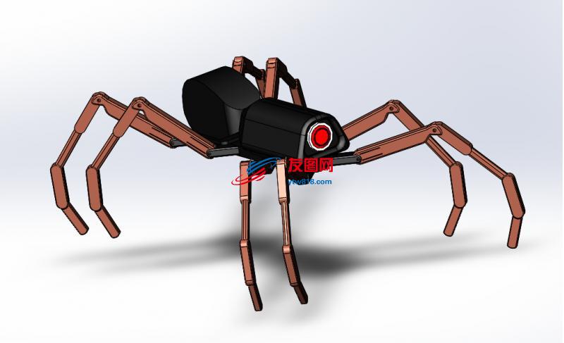 可动的蜘蛛机器人三维图