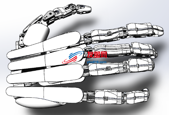 Robotic Wrist机器人手腕手掌结构3D图纸 Solidworks设计
