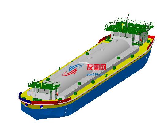 内河油料运输船CATIA模型