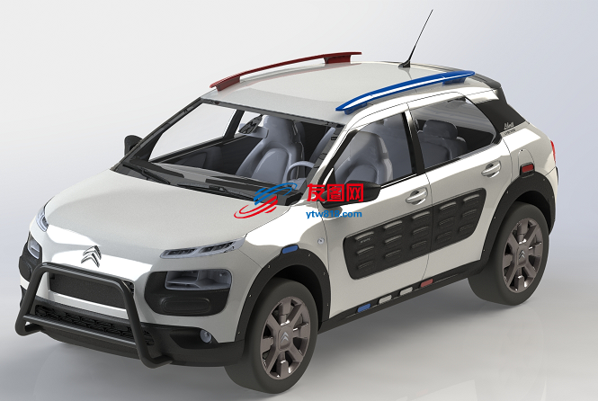 雪铁龙C4 SUV汽车模型3D图纸 igs格式