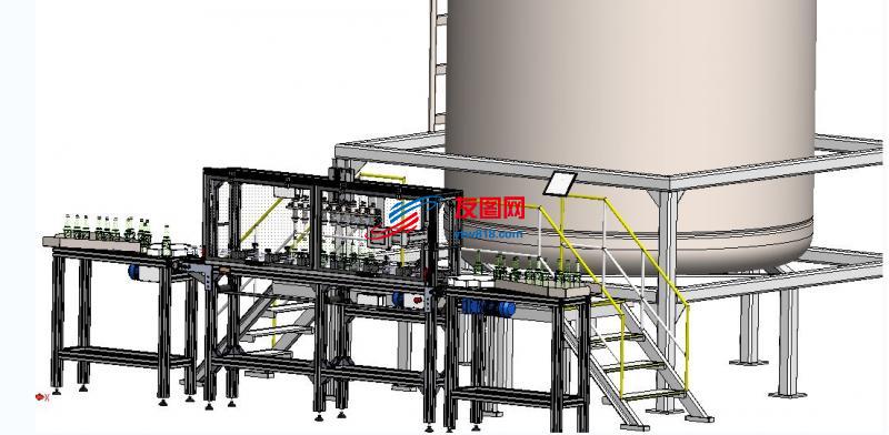 Automatic beer filling自动啤酒灌装机3D图纸 STEP IGS格式