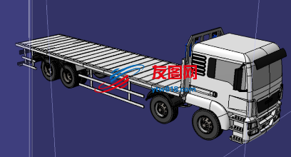 运送活鱼箱的货车模型3D图纸 STEP IGS格式