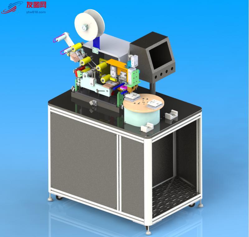 自动贴膜机3D数模图纸 Solidworks设计