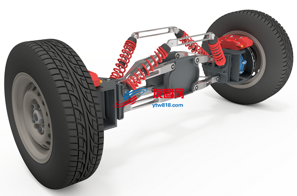 ATV Suspension悬架悬挂概念模型3D图纸 STP格式