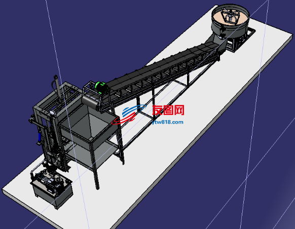 液压锁紧机输送线3D数模图纸 STEP格式