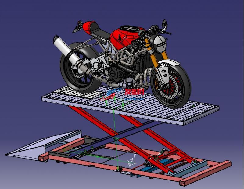 LIFTER摩托车举升平台3D图纸 STP格式