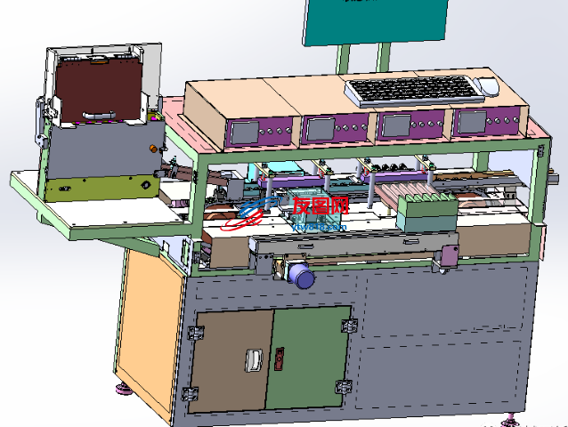 镍氢锂电池电压及内阻检测分选验电机3D图纸 Solidworks设计