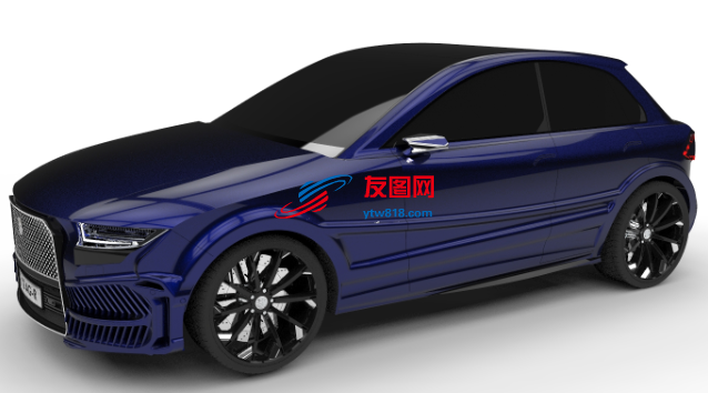 TBO T2 Phase 3轿车汽车模型3D图纸 STEP格式