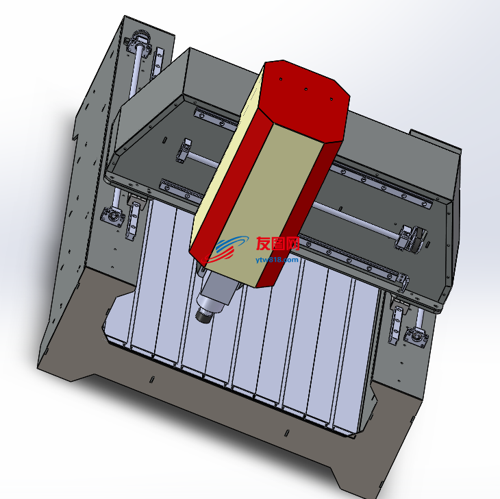 CNC数控雕刻机整体模型