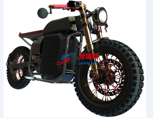Caferacer E-Bike摩托车模型3D图纸 STP格式
