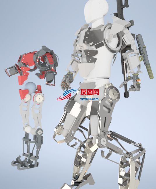 外骨骼机器人模型3D图纸 STP格式