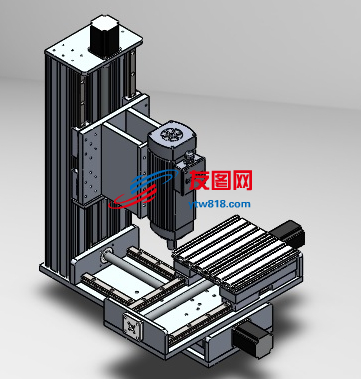 200x200x15小型数控机床3D数模图纸 Solidworks设计