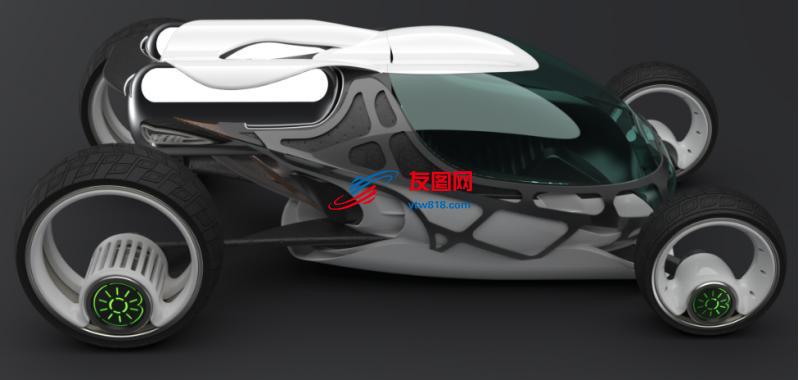 Hydra car未来概念汽车造型3D图纸 STEP格式