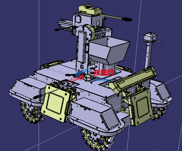 比赛机器人战车3D数模图纸 STP格式
