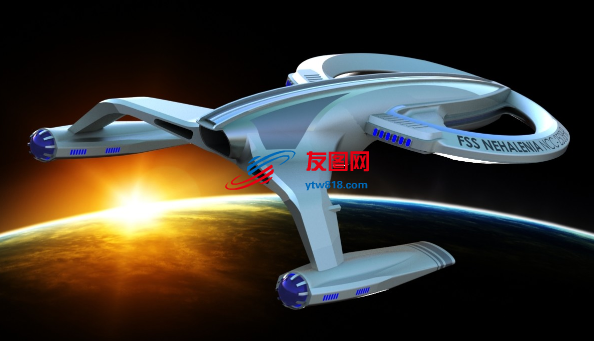 FSS NEHALENIA宇宙飞船3D数模图纸 Solidworks设计