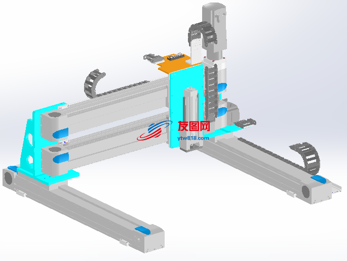 三轴龙门机器人3D图纸 Solidworks设计 附STP格式