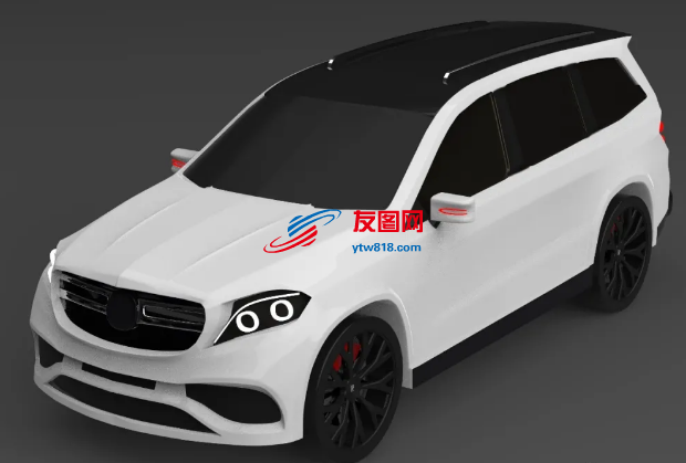 奔驰 GLS 汽车 SUV简易外形模型3D图纸 CATIA设计 附IGS格式