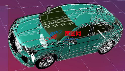 轿车简易造型3D图纸 IGS格式